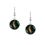 Zeta Ophiuchi Bow Shock in the Constellation Ophiuchus Dangle Earrings w/ 3/4" Space Charms in Silver Tone