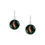 Zeta Ophiuchi Bow Shock in the Constellation Ophiuchus Dangle Earrings w/ 3/4" Space Charms in Silver Tone