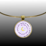 All the World Is Made of Faith, and Trust and ... Barrie Quote Moon Swirl 1" Pendant Necklace in Gold Tone
