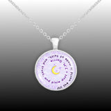 All the World Is Made of Faith, and Trust and ... Barrie Quote Moon Swirl 1" Pendant Necklace in Silver Tone