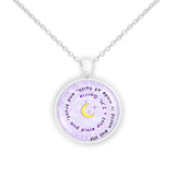 All the World Is Made of Faith, and Trust and ... Barrie Quote Moon Swirl 1" Pendant Necklace in Silver Tone