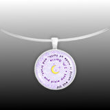 All the World Is Made of Faith, and Trust and ... Barrie Quote Moon Swirl 1" Pendant Necklace in Silver Tone