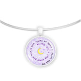 All the World Is Made of Faith, and Trust and ... Barrie Quote Moon Swirl 1" Pendant Necklace in Silver Tone