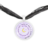 All the World Is Made of Faith, and Trust and ... Barrie Quote Moon Swirl 1" Pendant Necklace in Silver Tone