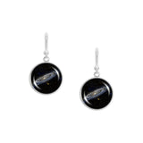 Andromeda Galaxy in the Constellation Andromeda Dangle Earrings w/ 3/4" Space Charms in Silver Tone