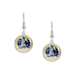 Aquarius the Water Bearer Astrological Sign in the Zodiac Illustration Dangle Earrings w/ 3/4" Charms in Silver Tone or Gold Tone
