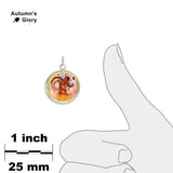 Aries the Ram Astrological Sign in the Zodiac Illustration 3/4" Charm for Petite Pendant or Bracelet in Silver Tone or Gold Tone