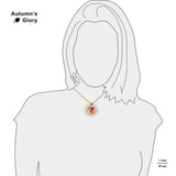 Aries the Ram Astrological Sign in the Zodiac Illustration 1" Pendant Necklace in Gold Tone