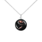 Rose Made of Galaxies Arp 273 in the Constellation Andromeda Space 3/4" Charm for Petite Pendant or Bracelet in Silver Tone