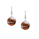Autumn Landscape with Trees Van Gogh Painting Dangle Earrings w/ 3/4" Charms in Silver Tone or Gold Tone