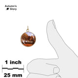 Autumn Landscape with Trees Van Gogh Painting 3/4" Charm for Petite Pendant or Bracelet in Silver Tone or Gold Tone