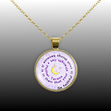 Be Faithful in Small Things Because It Is in Them ... Mother Teresa Quote 1" Pendant Necklace in Gold Tone