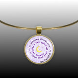 Be Faithful in Small Things Because It Is in Them ... Mother Teresa Quote 1" Pendant Necklace in Gold Tone