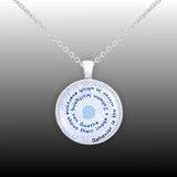 Behavior Is the Mirror in Which Everyone Shows Their Image Goethe Quote 1" Pendant Necklace in Silver Tone