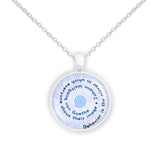 Behavior Is the Mirror in Which Everyone Shows Their Image Goethe Quote 1" Pendant Necklace in Silver Tone