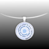 Behavior Is the Mirror in Which Everyone Shows Their Image Goethe Quote 1" Pendant Necklace in Silver Tone
