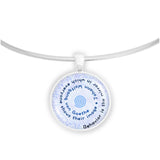 Behavior Is the Mirror in Which Everyone Shows Their Image Goethe Quote 1" Pendant Necklace in Silver Tone