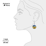 Black Crows in a Wheat Field Van Gogh Painting Round Dangle Earrings w/ 3/4" Charms in Silver Tone or Gold Tone