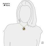 Cafe At Night Van Gogh Art Painting 1" Pendant Necklace in Gold Tone