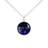 Capricornus or Capricorn Constellation Illustration 3/4" Charm for Petite Pendant or Bracelet in Silver Tone