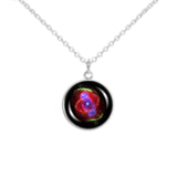 Cat's Eye Nebula in the Constellation Draco Space 3/4" Charm for Petite Pendant or Bracelet in Silver Tone