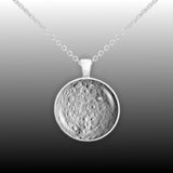 Dwarf Planet Ceres in the Asteroid Belt Solar System Space 1" Pendant Necklace in Silver Tone