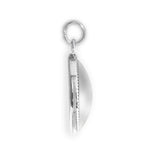 Pisces Constellation Illustration 3/4" Charm for Petite Pendant or Bracelet in Silver Tone