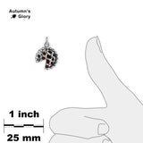 For Pie Lovers Cherry Pie Petite Pendant Necklace in Silver Tone, Christmas, Holiday, Fall