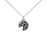 For Pie Lovers Cherry Pie Petite Pendant Necklace in Silver Tone, Christmas, Holiday, Fall
