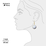 Space Snowball Enceladus Moon of Planet Saturn Solar System Dangle Earrings w/ 3/4" Charms in Silver Tone or Gold Tone