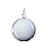 Space Snowball Enceladus Moon of Planet Saturn Solar System 3/4" Charm for Petite Pendant or Bracelet in Silver Tone or Gold Tone