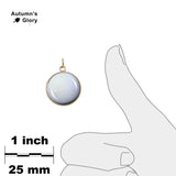 Space Snowball Enceladus Moon of Planet Saturn Solar System 3/4" Charm for Petite Pendant or Bracelet in Silver Tone or Gold Tone