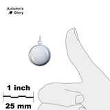 Space Snowball Enceladus Moon of Planet Saturn Solar System 3/4" Charm for Petite Pendant or Bracelet in Silver Tone or Gold Tone