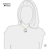 Space Snowball Enceladus Moon of Planet Saturn Solar System 1" Pendant Necklace in Gold Tone