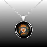 Eskimo Nebula NGC 2392 in the Constellation Gemini Space 1" Pendant Necklace in Silver Tone