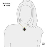 Eye of God Helix Nebula in the Constellation Aquarius Space Round 1" Pendant Necklace in Gold Tone