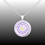 Friendship Is the Shadow of the Evening, Which ... Fontaine Quote 1" Pendant Necklace in Silver Tone