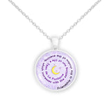 Friendship Is the Shadow of the Evening, Which ... Fontaine Quote 1" Pendant Necklace in Silver Tone