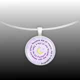 Friendship Is the Shadow of the Evening, Which ... Fontaine Quote 1" Pendant Necklace in Silver Tone