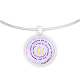 Friendship Is the Shadow of the Evening, Which ... Fontaine Quote 1" Pendant Necklace in Silver Tone