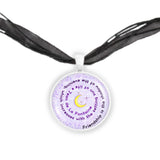 Friendship Is the Shadow of the Evening, Which ... Fontaine Quote 1" Pendant Necklace in Silver Tone