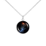The Hand of God Pulsar & Nebula in Constellation Circinus Space 3/4" Charm for Petite Pendant or Bracelet in Silver Tone