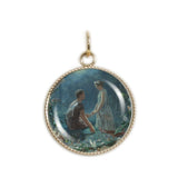 A Midsummer Night's Dream Hermia & Lysander Simmons Painting 3/4" Art Print Charm for Petite Pendant or Bracelet in Silver Tone or Gold Tone