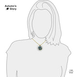 A Midsummer Night's Dream Hermia & Lysander Simmons Art Painting 1" Pendant Necklace in Gold Tone