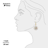 I Love My Granddaughter Puzzle Piece Tree Autism Awareness Folk Style Dangle Earrings w/ 3/4" Charms in Silver Tone or Gold Tone