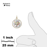 I Love My Granddaughter Puzzle Piece Tree Autism Awareness Folk Style 3/4" Charm for Petite Pendant or Bracelet in Silver Tone or Gold Tone
