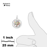 I Love My Granddaughter Puzzle Piece Tree Autism Awareness Folk Style 3/4" Charm for Petite Pendant or Bracelet in Silver Tone or Gold Tone