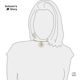 I Love My Son Puzzle Piece Tree Autism Awareness Folk Art Style 1" Pendant Necklace in Gold Tone