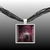 The Eta Carinae Star System & Nebula in Constellation Carina Space Pendant Necklace in Silver Tone