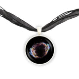 G19 Supernova Remnant in the Constellation Sagittarius Space Pendant Necklace in Silver Tone